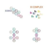 B complex vector icon illustration design template