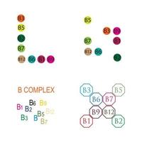 B complex vector icon illustration design template