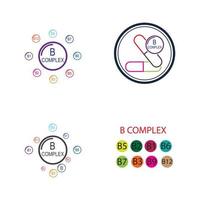 B complex vector icon illustration design template