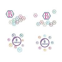 B complex vector icon illustration design template