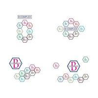 B complex vector icon illustration design template