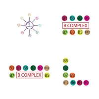 B complex vector icon illustration design template