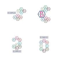 B complex vector icon illustration design template