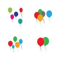 Diseño de globos, celebración de fiestas, cumpleaños, decoración y entretenimiento, ilustración vectorial vector