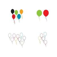 Diseño de globos, celebración de fiestas, cumpleaños, decoración y entretenimiento, ilustración vectorial vector