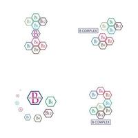 B complex vector icon illustration design template