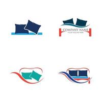 Bed logo vector illustration design template. Bed logo vector