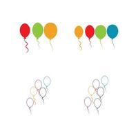 Balloons design, Party celebration birthday holiday decoration and entertainment, Vector illustration