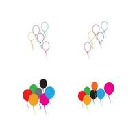 Balloons design, Party celebration birthday holiday decoration and entertainment, Vector illustration