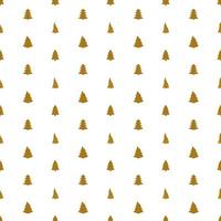 Seamless pattern with Christmas tree and snowflake. vector