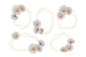 Hand drawn frames with flowers collection Vector. vector