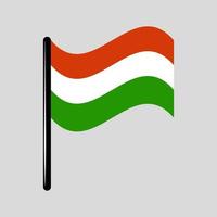 Hungary country flag colorful icon flat graphic design element geography world map traveling tourism vector