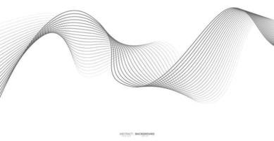 rayas onduladas abstractas sobre un fondo blanco aislado. arte de línea de onda, diseño curvo liso. ilustración vectorial eps 10. vector
