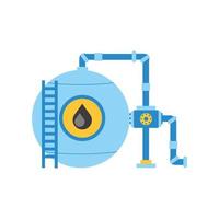 bombas y tuberías de maquinaria de la industria petrolera de fracking vector