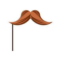 mustache in stick vector