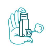 hand with inhaler vector