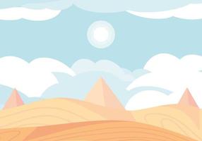 landscape pyramids desert vector