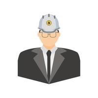 industry petroleum manager man with hard hat vector