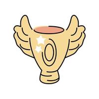 trophy wings doodle vector