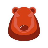 bear face cartoon vector