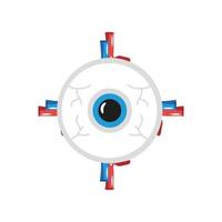 órgano del ojo humano vector