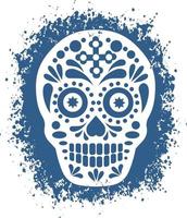 Holy Death, Day of the Dead, mexican sugar skull, grunge vintage design t shirts vector