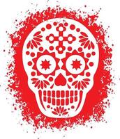 Holy Death, Day of the Dead, mexican sugar skull, grunge vintage design t shirts vector
