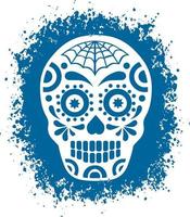 Holy Death, Day of the Dead, mexican sugar skull, grunge vintage design t shirts vector