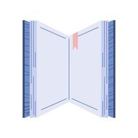 open book bookmark learn study cartoon icon isolated style vector