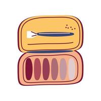 kit de sombra de ojos de maquillaje vector