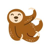 sloth tropical animal vector