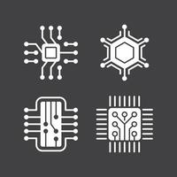 Micro scheme icon cpu electrical equipment tech chip industry technology system board
