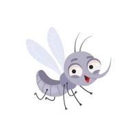 advertencia de dibujos animados de mosquitos insectos voladores peligrosos animalitos ilustraciones