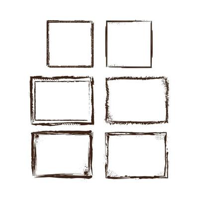 Grunge frames scratchy sketched illustration grunge rough frame border sketch texture