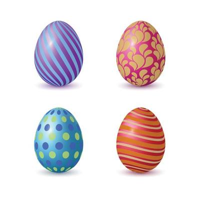Easter egg cute polo colorful decorated celebration eggs collection easter eggs collection decoration tradition illustration