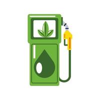 renewable energy green eco electric fuel pump vector