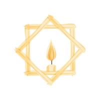 candle in frame vector