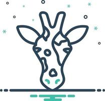 Mix icon for giraffe vector