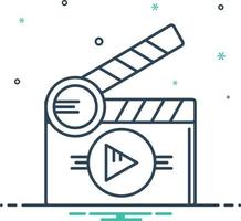 icono de mezcla para cortometrajes vector