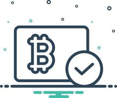 Mix icon for bitcoin vector