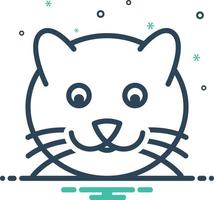 Mix icon for cat vector