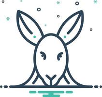 Mix icon for kangaroo vector