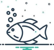 Mix icon for fish vector