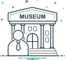 Mix icon for museum vector