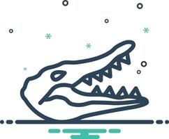 Mix icon for crocodile vector