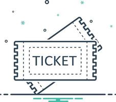 Mix icon for tickets vector