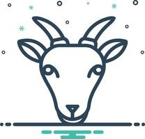 Mix icon for goat vector