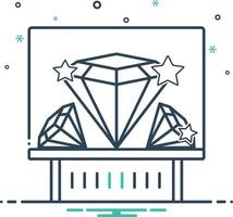 Mix icon for diamond vector