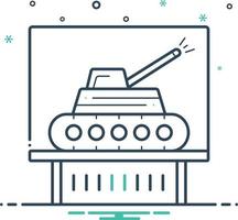 icono de mezcla para tanque vector