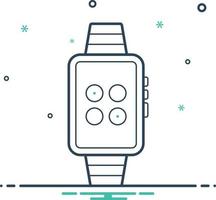 Mix icon for watch synchronization vector